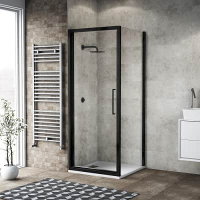 Leroy Merlin Bagno Box Doccia.Box Doccia Angolare Con Porta A Battente E Lato Fisso Rettangolare Record 80 X 70 Cm H 195 Cm In Vetro Temprato Spessore 6 Mm Trasparente Nero Prezzo Online Leroy Merlin