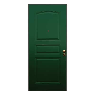 Porta blindata Aluminium verde L 90 x H 210 cm sinistra ...