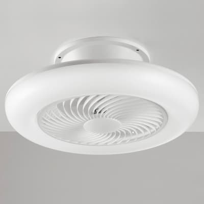 Ventilatore da soffitto led integrato aliseo bianco d for Ventilatori da soffitto con luce e telecomando leroy merlin