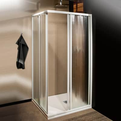 Cabina Doccia Multifunzione 70x70.Box Doccia Quadrato Scorrevole Plumin 70 X 70 Cm H 185 Cm In Vetro Temprato Spessore 3 Mm Acrilico Piumato Bianco Prezzo Online Leroy Merlin